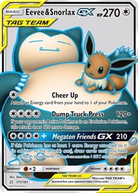 Eevee & Snorlax GX (Full Art) 171/181