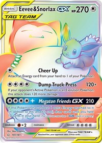 Eevee & Snorlax GX (Secret) 191/181