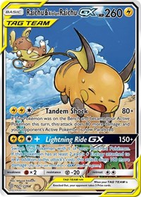 Raichu & Alolan Raichu GX (Alternate Full Art) 221/236
