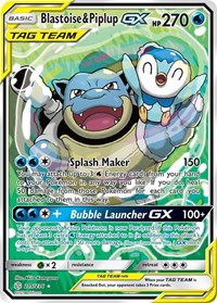 Blastoise & Piplup GX (Alternate Full Art) 215/236